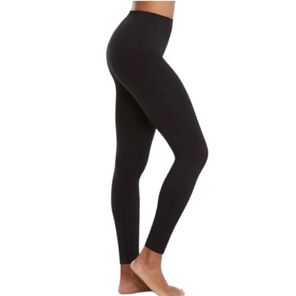 SPANX Black Look-At-Me Leggings Size Large - Picture 2 of 14